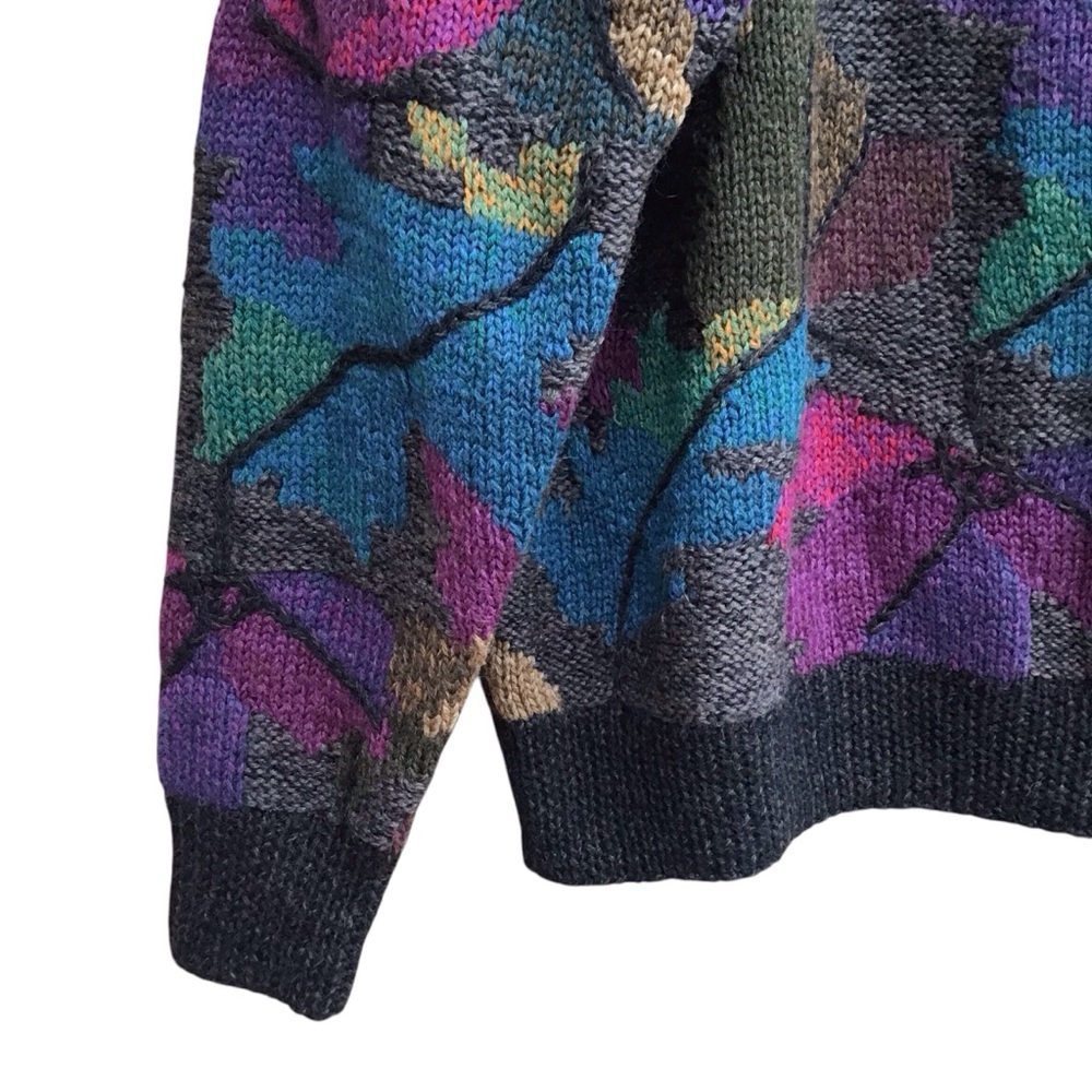 Boston Traders Knitted By Hand Pure Wool Multicolor Sweater Men’s Size M - Picture 6 of 7
